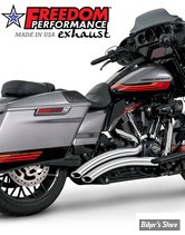 - ECHAPPEMENT FREEDOM PERFORMANCE - SHARP CURVE RADIUS II - 2 EN 2 - TOURING 95/16 - CHROME - EMBOUT SLASH : CHROME - HD00430