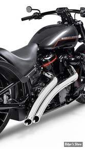 - ECHAPPEMENT - FREEDOM PERFORMANCE - SOFTAIL M8 - RADICAL RADIUS - CHROME / EMBOUTS BISEAU CHROME - HD00707