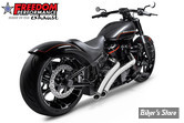 - ECHAPPEMENT - FREEDOM PERFORMANCE - SOFTAIL M8 - RADICAL RADIUS - CHROME / EMBOUTS BISEAU NOIR SCULPTE - HD00708