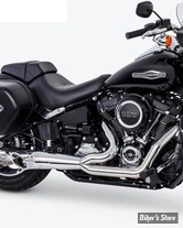 - ECHAPPEMENT - FREEDOM PERFORMANCE - SOFTAIL M8 - TURNOUT SIDE DUMP 2 EN 1  - CHROME - EMBOUTS  : TURNOUT CHROME - HD00808