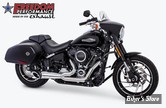 - ECHAPPEMENT - FREEDOM PERFORMANCE - SOFTAIL M8 - TURNOUT SIDE DUMP 2 EN 1  - CHROME - EMBOUTS TURNOUT NOIR SCULPTE - HD00809