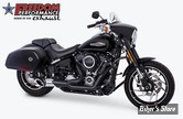 - ECHAPPEMENT - FREEDOM PERFORMANCE - SOFTAIL M8 - TURNOUT SIDE DUMP 2 EN 1  - NOIR / CHROME - EMBOUTS TURNOUT NOIR SCULPTE - HD00818