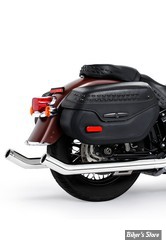 - ECHAPPEMENT - FREEDOM PERFORMANCE - SOFTAIL M8 - UPSWEPT TRUE-DUAL - CHROME / EMBOUTS DROIT CHROME - HD00932