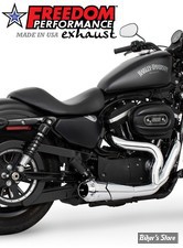 ECHAPPEMENT - FREEDOM PERFORMANCE - AMERICAN OUTLAW 2EN1 - SPORTSTER 04UP - CORPS : CHROME / SORTIE : CHROME - HD01095