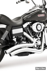 - ECHAPPEMENT FREEDOM PERFORMANCE - SHARP CURVE RADIUS - 2 EN 2 - DYNA 06/17 - STRAIGHT CUT - CHROME - EMBOUT : CHROME - HD01200