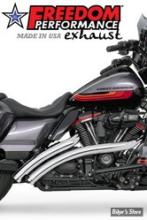 - ECHAPPEMENT FREEDOM PERFORMANCE - RADICAL RADIUS - 2EN2 - TOURING 95/16 - CHROME / EMBOUT : CHROME - HD01236