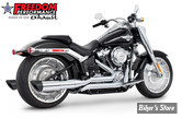 - ECHAPPEMENT - FREEDOM PERFORMANCE - SOFTAIL M8 -  TWO-STEP TUCK & UNDER - SLASH CUT - CHROME / EMBOUT : NOIR - HD01311