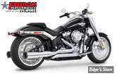 - ECHAPPEMENT - FREEDOM PERFORMANCE - SOFTAIL M8 -  TWO-STEP TUCK & UNDER - STAR - CHROME / EMBOUT : NOIR  - HD01317