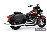 - ECHAPPEMENT - FREEDOM PERFORMANCE - SOFTAIL M8 - UPSWEPT TRUE-DUAL - CHROME / EMBOUTS DROIT DORE SCULPTE - HD01450