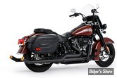 - ECHAPPEMENT - FREEDOM PERFORMANCE - SOFTAIL M8 - UPSWEPT TRUE-DUAL - NOIR  / EMBOUTS DROIT DORE - HD01453