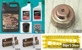 KIT HUILE MINÉRALE - LOT KIT VIDANGE 1450 AVEC FILTRE NOIR + CLEF FILTRE HUILE + 2 BOUGIES + JAUGE VISSERIE  