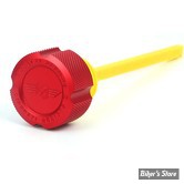 DOC A / PIÈCE N°103 - BOUCHON D'HUILE - OEM 62700136 - TOURING 2017UP - FIGURATI DESIGN - ALUMINIUM - FINITION : ROUGE CRÊNELÉ - FDP01-M8KN-R