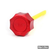 DOC A / PIÈCE N°103 - BOUCHON D'HUILE - OEM 62700136 - TOURING 2017UP - FIGURATI DESIGN - ALUMINIUM - FINITION : ROUGE ROND - FDP01-M8SM-R