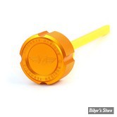 DOC A / PIÈCE N°103 - BOUCHON D'HUILE - OEM 62700136 - TOURING 2017UP - FIGURATI DESIGN - ALUMINIUM - FINITION : OR CRÊNELÉ - FDP01-M8KN-G