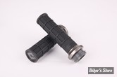 - POIGNEES - ODI -V-TWIN LOCK-ON™ HART-LUCK SIGNATURE FULL-WAFFLE GRIP SET - TIRAGE ELECTRONIQUE - CAOUTCHOUC : NOIR / COLLIER : GUN METAL - V31HTW-BH-H