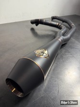 - ECHAPPEMENT - SP CONCEPTS EXHAUST SYSTEM - SOFTAIL M8 2018UP - BIG BORE 4,5" - WORKS EDITION - NOIR ONYX - SPC-1-003-WEBO