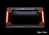 ENTOURAGE DE PLAQUE - FORMAT US 17.5CM X 10CM - TRI-HORIZONTAL - CHROME AVEC LEDS - CUSTOM DYNAMICS