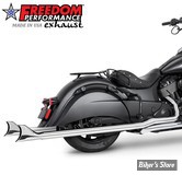 ECHAPPEMENT - FREEDOM PERFORMANCE - INDIAN CHIEF CLASSIC 14UP - SHARKTAIL TRUE DUALS - LONG - CHROME - IN00099