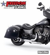 ECHAPPEMENT - FREEDOM PERFORMANCE - INDIAN CHIEF 14/21 - SHORTY 2 EN 1 - CHROME / NOIR / EMBOUT SLASH CUT TURN OUT : CHROME - IN00177