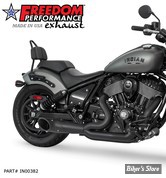 ECHAPPEMENT - FREEDOM PERFORMANCE - INDIAN CHIEF 22UP - SHORTY 2 EN 1 - NOIR - EMBOUT SLASH CUT : NOIR - IN00382