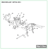  ECLATE O - PIÈCE N° 00 - ECLATE DES PIECES DE BRAS OSCILLANT - SOFTAIL 2018UP