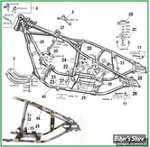  ECLATE O - PIÈCE N° 00 - ECLATE DES PIECES DE CADRE - KNUCKLEHEAD 1936 /1947