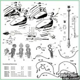  ECLATE A - PIECE n° 00 - ECLATE DES PIECES DE RESERVOIR D'ESSENCE - KNUCKLEHEAD 1936/1947