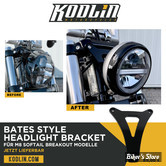 BLOC DE FIXATION DE PHARE / CONVERSION  - SOFTAIL M8 FXBR/S 18UP - FRED KODLIN - NOIR - K68226