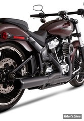 ECHAPPEMENT RINEHART RACING - SOFTAIL MILWAUKEE EIGHT 18UP - 2 EN 1 - FLDE / FLSL / FXBB / FXLR / FXFB - NOIR / EMBOUTS: NOIR - 200-0203