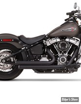 ECHAPPEMENT RINEHART RACING - SOFTAIL MILWAUKEE EIGHT 18UP - KICK BACKS 2 EN 2 - NOIR / EMBOUTS : NOIR - 300-1101