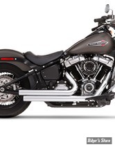 ECHAPPEMENT RINEHART RACING - SOFTAIL MILWAUKEE EIGHT 18UP - KICK BACKS 2 EN 2 - CHROME / EMBOUTS : CHROME - 300-1100C