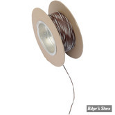 FIL ELECTRIQUE 0.80MM / 18-GAUGE - NAMZ - COULEUR : MARRON / BLANC - 100 FOOT - LES 30 METRES