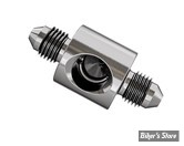 REPARTITEUR / CORPS DE CONTACTEUR DE FREIN ARRIERE - GOODRIDGE - 1/8" NPT > AN3 3/8"-24 X 2 - INOX - MCHD-011C