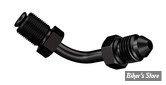 REPARTITEUR DE FREIN AVANT - SOFTAIL MILWAUKEE EIGHT 18UP AVEC ABS - M10 X 1.0 VERS AN3 - GOODRIDGE - NOIR CARBON STEEL - MCHD-032ZBK
