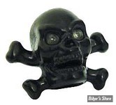 BOUCHONS DE VALVE TRIK TOPZ - SKULL HEAD - NOIR