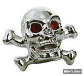 BOUCHONS DE VALVE TRIK TOPZ - SKULL HEAD - CHROME