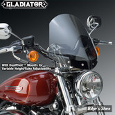 Pare brise National Cycle Inc - Gladiator - 883/1200 Custom 96UP - Chrome/Clair - N2708