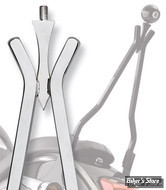 X - MONTANT DE SISSY BAR - CYCLE VISIONS - MULTITUDE - LARGEUR 8 1/4" À 8 3/4" - HAUTEUR : 18" - CHROME