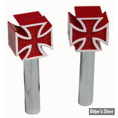 Loquets de porte Iron Cross rouge