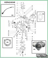 PIÈCE N° 00 - Carburateur Mikuni HSR42/45/48