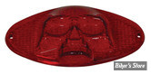 CABOCHON DE FEU ARRIERE CUSTOM - CATEYE - SKULL ROUGE