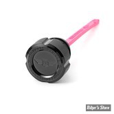 BOUCHON DE RÉSERVOIR D'HUILE - TOURING 99/06 - OEM 62846-99 - FIGURATI DESIGN - FINITION INOX : NOIR CRENELÉ - FD01-MAGDSTC-GEN1-KN-BLK