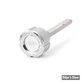 DOC A / PIÈCE N° 56 - JAUGE D'HUILE - OEM 37065-06 / 62700291 - FIGURATI DESIGN - INOX - FINITION : ARGENT CRÊNELÉ - FD01-MAGTD-KN-SS