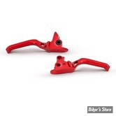 ECLATE L - PIECE N° 06 / 08 - KIT LEVIERS TOURING 08/13 - EMBRAYAGE PAR CABLE - OEM 38843-08 - ARLEN NESS -  METHOD® HAND LEVERS - ANODISÉ ROUGE - 530-034