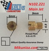 GICLEUR PRINCIPAL - MAIN JET - MIKUNI - TAILLE :  80 - N102221-80 - LES 4 PIÈCES