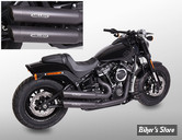 - ECHAPPEMENT - MILLER - SOFTAIL M8 18/20 FXBR/S / FLDE / FXFB/S / FLFB/F / FLHC/S / FXLRS / FXLR / FLSL / FXBB - BRONCO 2 EN 2 - EMBOUT : SLASH CUT : NOIR / CORPS : NOIR - EURO 4 - HD-ST-MW8-X12.09