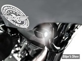 2 - CLIGNOTANTS AVANT - HEINZ BIKES - ST NANO BLINKER  - SOFTAIL M8 FXLRST 22UP - 2 FONCTIONS - CORPS NOIR / CABOCHON FUME - HBTSN-ST-PL