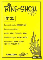 2001 / Bomber Cat : 1000 Fonte de 1980 Bobber : Inscription au National Custom Show 2001 : PRIX SPECIAL DU JURY.