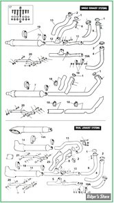  ECLATE WL - PIECE N° 00 - ECLATE DES PIECES D'ECHAPPEMENT DES PANHEAD 1948/1965