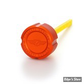 DOC A / PIÈCE N°103 - BOUCHON D'HUILE - OEM 62700136 - TOURING 2017UP - FIGURATI DESIGN - ALUMINIUM - FINITION : ORANGE CRÊNELÉ - FDP01-M8KN-O
